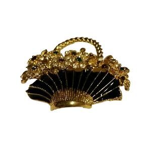 Unique  Basket Brooche with Gems. 0